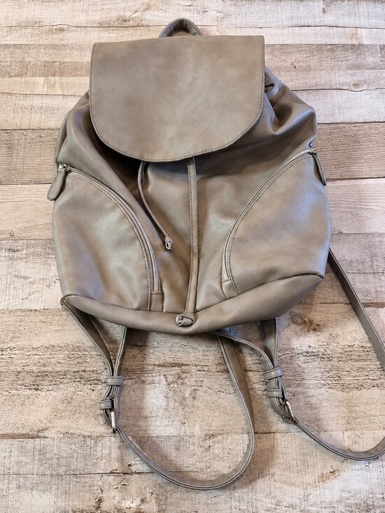 No brand Handbags - Leatherette Drawstring Backpack - Women's Casual Backpack